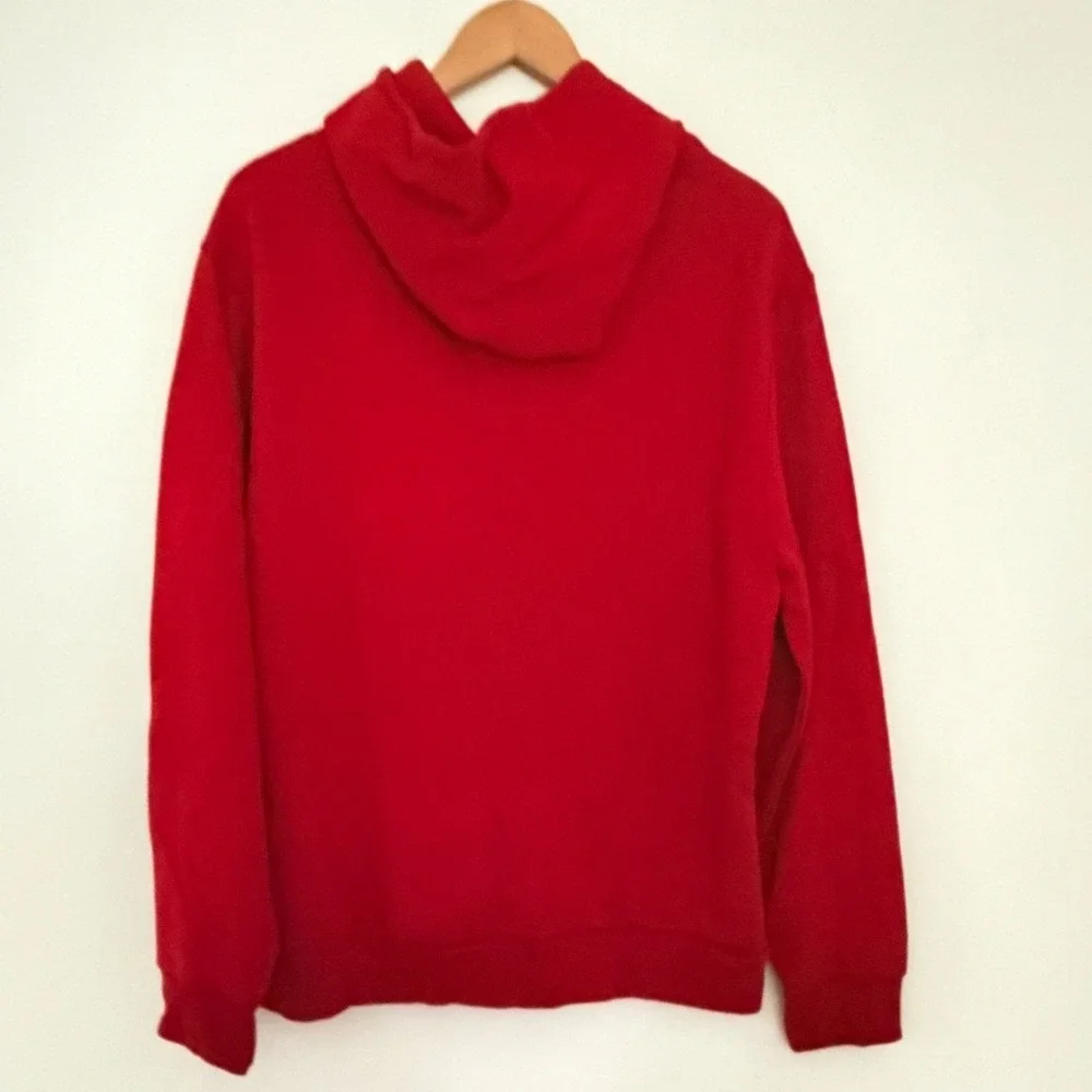 Polo Ralph Lauren Hoodie Sz XL Red Graphic Logo Pullover Sweatshirt Streetwear